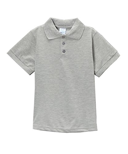 Image of unik Boy's Premium Quality Pique Polo Uniform Shirt Short Sleeve White Sky Blue Navy Hunter Green Burgundy Black Red