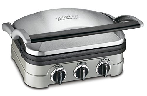 Cuisinart Gr-4N 5-In-1 Griddler, Silver, Black Dials (Renewed) #TOP2