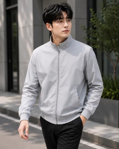 Image of TAGAS Men's Regular Jacket Fit For Casual Wear || Low-Cut Standing Collar || Men's Track Jackets | Stylish Jacket For Men ||Regular Fit Zip-Up Casual jacket|| bomber jacket for men