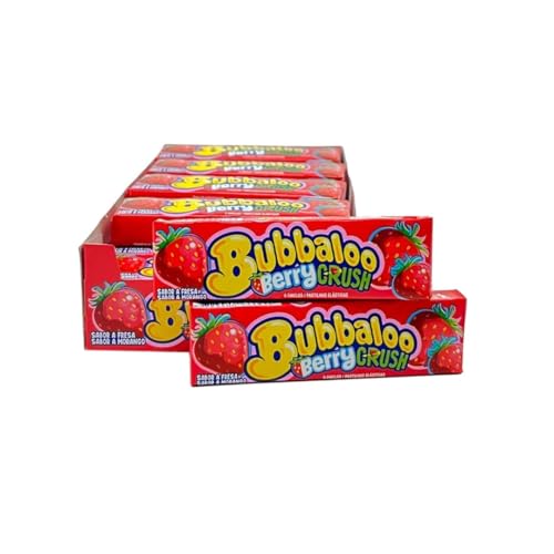 Stick Berry Crush 18u y Tutti Frutti 18u – Chicles en Barrita con Centro Líquido, Sabor Intenso a Frutos Rojos y Frutal, Formato Individual para Llevar (Stick Berry)
