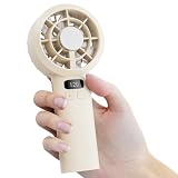 Ventilateur de Poche Portable Mini - 3000 mAh USB Rechargeable, Réglage Vitesse 1-120 avec Écran LED, Ventilateur Personnel Silencieux, Accessoire d'Été pour Voyage Extérieur Maison Bureau, Jaune