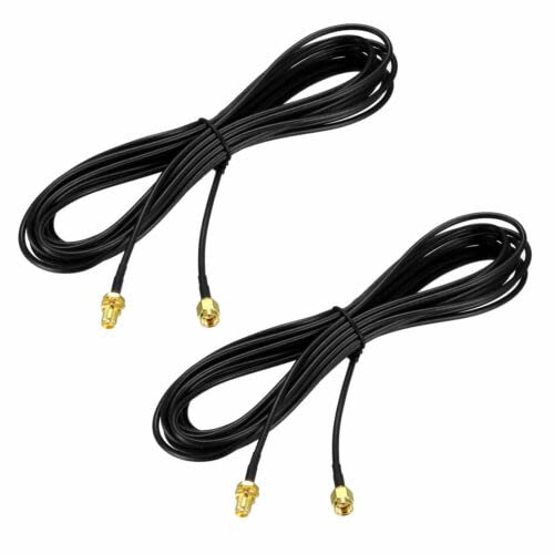 Antenna Extension Cable RP-SMA Male to RP-SMA Female Low Loss RG174 20 Ft 2pcs