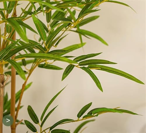 Image of ARICK Decor 3Ft Artificial Bamboo Plant with Pot, Realistic Natural Green Faux Bamboo Tree for Indoor Home Decor, Office, Living Room & Balcony