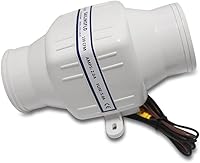 Vista 6 de Ventilador de achique centrífugo de 12V 130CFM en línea de 3" en línea (3")