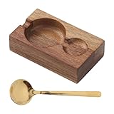 MYCENSE 調味料トレー 木製 つけだれ皿 スプーン付き 調味料皿 再利用可能 BBQ用 多用途 簡単お手入れ 日本風デザイン 家庭用食事に適用, 10×6×2.5cm