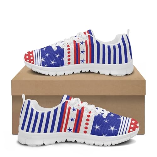 Image of GIFTPUZZ Mens Lace Up Athletic Trainers Running Sneakers Wedge Breathable Gym Lightweight Sports Tennis Shoes