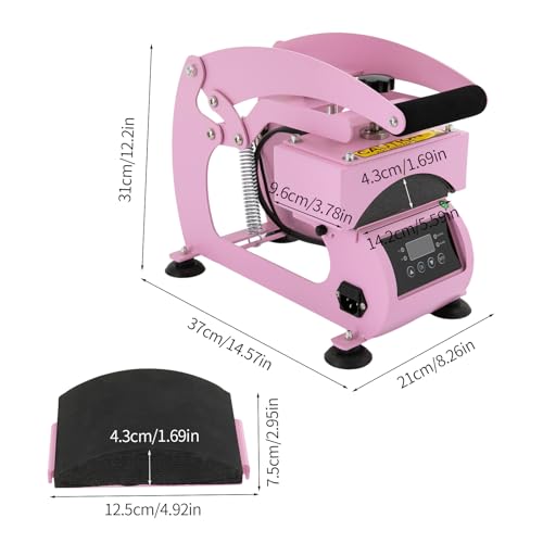 Prensa para gorras 2-en-1 500W con control digital miniatura 5