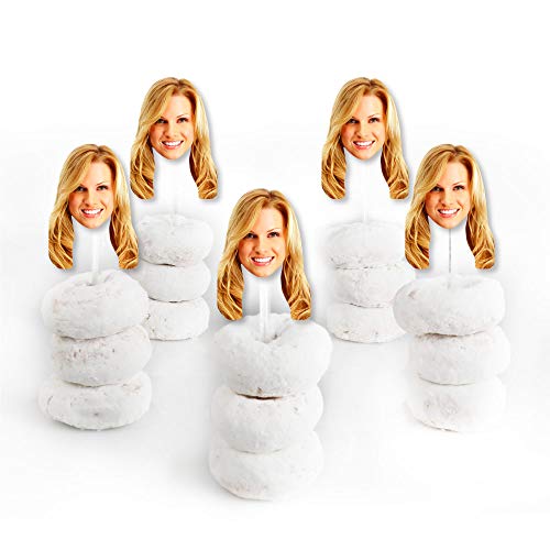 Big Dot Of Happiness Fun Face Cutout Dessert Cupcake Toppers - Custom Photo Head Cut Out Clear Treat Picks - Upload 1 Photo - Set Of 24 #TOP1