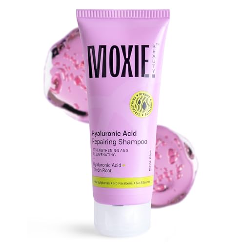 Moxie Beauty Hyaluronic Acid Repairing Shampoo | Deep Hydration & Damage Repair | Sulfate-Free, Frizz-Control Shampoo | For All Hair Types (120 ml)