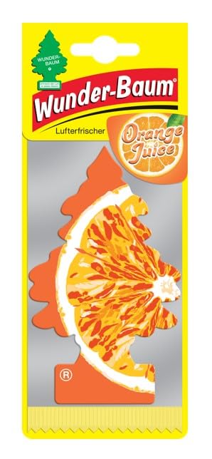 WUNDER-BAUM Auto-Lufterfrischer I Anhänger für langanhaltenden Duft im Auto oder zu Hause I Orange Juice, 1 Stück – Ansicht 2