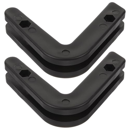 HAPINARY 2pcs Barbell Rack Barbell Organising Rack, Pp, Black, Storage of Fitness Equipment Rod, Wall Mounted Hanger for Gym Home Weight Lifting