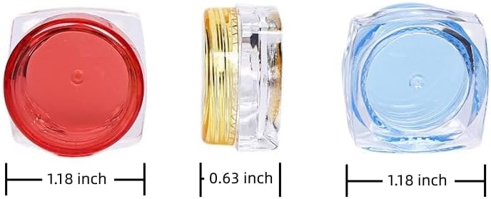 5g Sample Containers with Lids, 55 Multi-Color 5ML Sample Jars (5 Jars per Color in 11 Colors) - Small Cosmetic Travel Containers for Glitter, Lotion, Cream, Beads, and Lip Balm