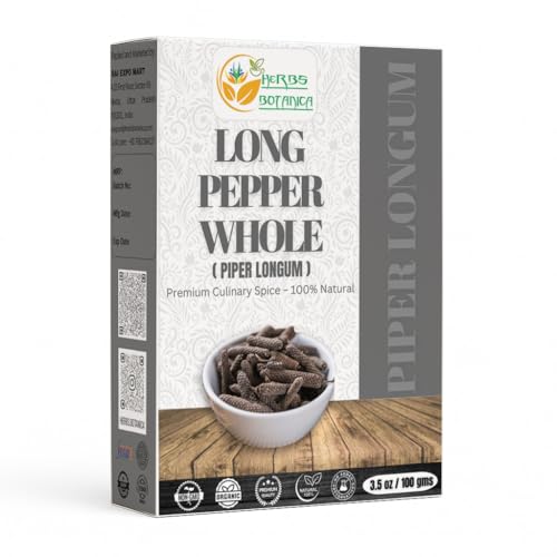 Herbs Botanica Long Pepper Whole (Piper Longum), Black Peppercorn...
