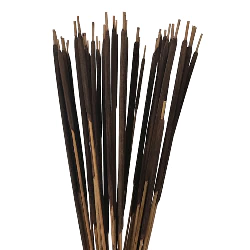 Ramo decorativo de 50 tallos naturales de junco seco 28 pulg miniatura 7