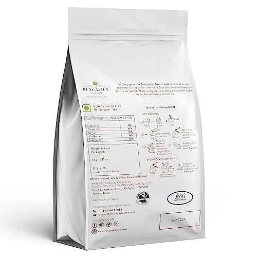 Image of Rungajaun Soulful Second Flush Assam Chai Black Tea Assam Tea Powder 1kg, 100% Natural Tea, Strong Assam Black Tea