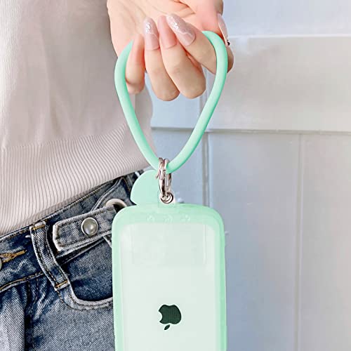 Naiadiy Silicone Heart Loop Phone Lanyard, Cell Phone Hand Wrist Lanyard Strap With Key Chain Holder, Universal For Phone Case Anchor Fit All Smartphones-Black #TOP1