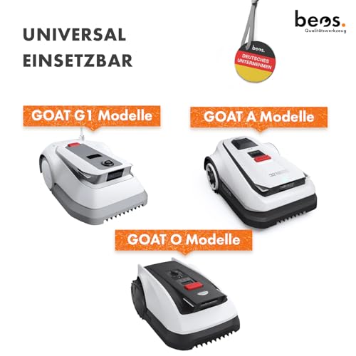 BEOS 30x Premium Titan Ersatzmesser & Schrauben mit Sicherung - Kompatibel mit den Modellen der Mähroboter Marke Ecovacs - Für ein perfektes Schnittbild und einen gesunden Rasen