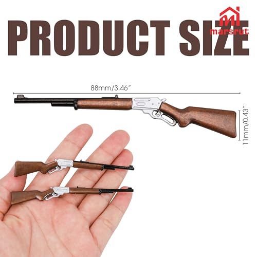 Fusil miniature de maison de poupée pour décor rétro - 2