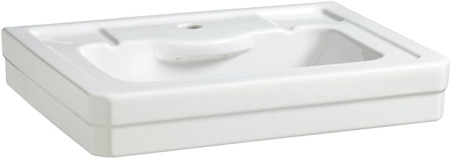 20010-01.001 Lutezia 28-Inch Single Hole Pedestal Lavatory Basin Only, White