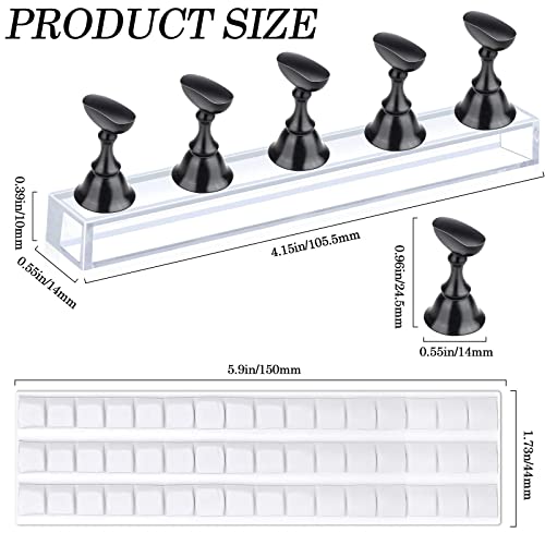 150Pcs Modacraft Nail Practice Painting Stand Kit With 2 Sets Press On Nail Tip Art Holder Polish Display 100Pcs Fake Nail And 48Pcs Adhesive Putty For Painting Nail #TOP4