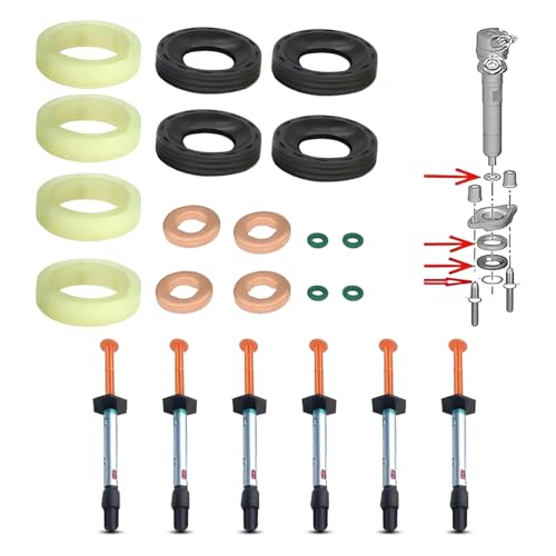 CGEAMDY Kit Rondelle D'étanchéité D'injecteur Diesel Protecteurs De Joint Torique Boucles De Remplacement, Kit Joints Toriques D'injecteur Carburant, Accessoires Pièces Détachées Auto Et Moto – vue 3
