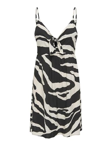 ONLY Women's Onlnova Life Vis Jules Dress AOP, Black, M
