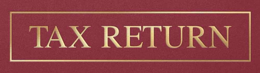 The Gallery Collection, 25 Count, Burgundy, Tax Return Pocket Folders, Gold Foil with Customizable Labels, for Tax Professionals (9 x 12)