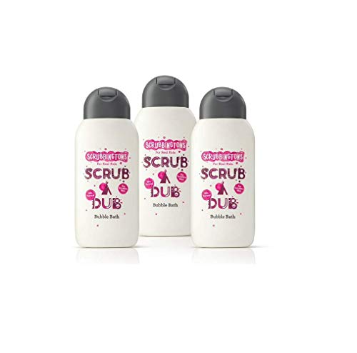 Scrubbingtons Scrub A Dub Children Bubble Bath Cotton Soft Bubble Bath, 3 x 250ml