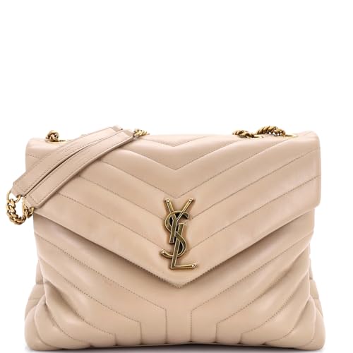 Saint Laurent Loulou Chevron Leather Shoulder Bag Medium