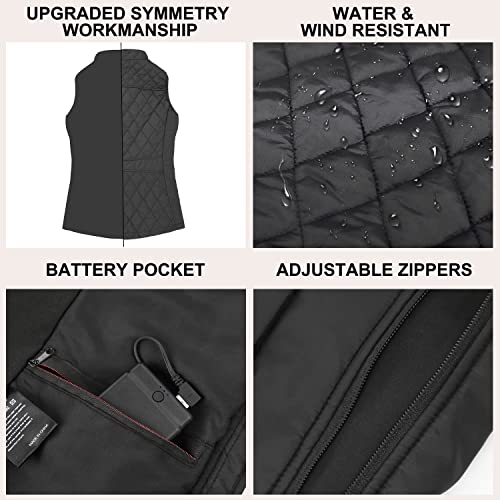 Miniatura 4 de Kintiwe Chaleco Calefactable, Chaleco Calentador Para Mujer Con Bateria, Usb Chaleco Termico Con 3 Temperatura Ajustables, Ideal Para Camping Senderismo Esquí Pesca