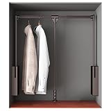 Pengfei Pull Down Closet Rod for Hanging Clothes, Soft-Close Wardrobe Lift Retractable Cabinet Rail,
