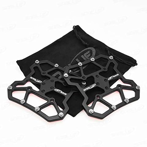 SABLUE Universal Clipless to Platform Adapters Cleats Pedal for SPD Shimano Speedplay Bike Cycle (L-Black) Cover