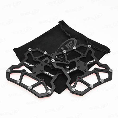 Sablue Universal Clipless To Platform Adapters Cleats Pedal For Spd Shimano Speedplay Bike Cycle (L-Black) #TOP23