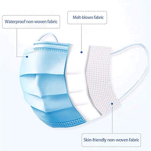 100 Pack Medical Disposable Face Masks Adult + 50 Pcs Cartoon Kids Disposable Face Mask For Ages 4-12 Boys &Girls ,3-Layer Safety Face Masks For Outdoor School #TOP5
