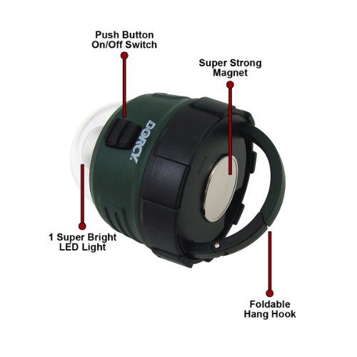 Dorcy 18-Lumen Camping Backpack Led Flashlight Lantern With Hanging Hook, Green (41-4237) #TOP4