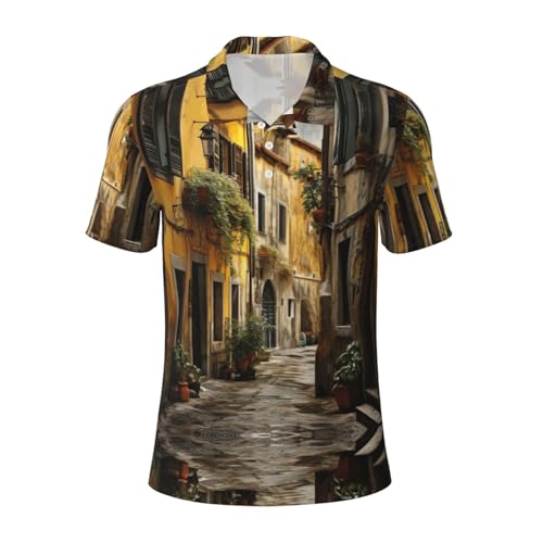 Polo italien homme Old Street à manches courtes respirant pour l'été décontracté