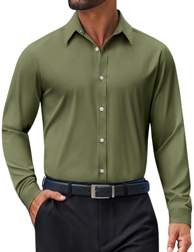 COOFANDY Mens Dress Shirt Long Sleeve Wrinkle Free Formal Shirts Business Casual Button Down Shirts