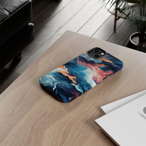 Coque iPhone 14 Plus vagues multicolores contre les rayures - 4