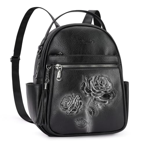 Image of Mini Backpack Purse for Women,Vegan Leather Small Backpack for Daily | Embossed Lightweight Water-Resistance Travel Mini Fashion Daypack Bag,Ladies Casual Backpack Purse Gift Choice for Women