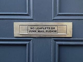 NO Junk Mail or LEAFLETS Self Adhesive Vinyl Sticker Letterbox Door Sign Post for Shop Office Home Cafe Hotels