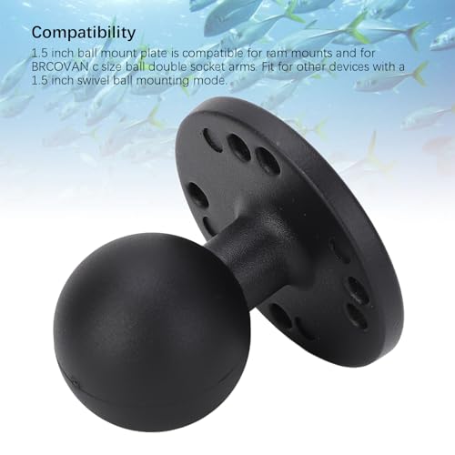 1,5-Zoll-Kugelhalterung mit Runder AMPS-Lochplatte aus Aluminiumlegierung für C-Kugel-Doppelsockelarm