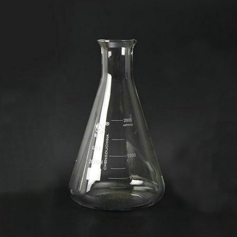 4Pcs 50ml to 250ml Trumpet-Shaped Glass Erlenmeyer Flask Glass conical Flask Lab Glass Triangle Flask Borosilicate Glass(250ml)