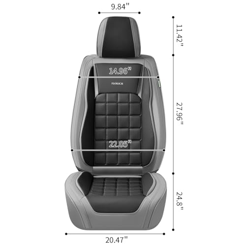 FLORICH Seat Cover, Car Seat Covers Front Set, Waterproof Leather Car Seat Protector, Front Seat Covers for Cars, Breathable Automotive Seat Covers Protector 2 Pack Fit for Most Cars Trucks SUV by FLORICH - Used condition - Image 7