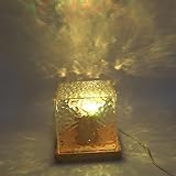 Switch type : Fernschalter Elprico Dynamisch Rotierendes Wasserwellen-Nachtlicht, USB-5-V-RGB-Kristall-Nachtlicht, 16-farbiges, Einfarbiges, Warmes, Dynamisches Licht mit Fernbedienung, für Wohnzimmer, Büro