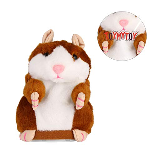 Toyvian Brinquedo de Pelúcia de Hamster Falante Elétrico Mimetismo Brinquedo de Animal de Estimação