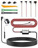 Range Tour Autokameras Hardwire Kit USB-C, 4m 12V-24V bis 5V 2,5A Harter Draht Auto Ladegerät Kabelsatz Kit mit Sicherung und Sicherungshahnkabel für Dashcam den Niederspannungsschutz