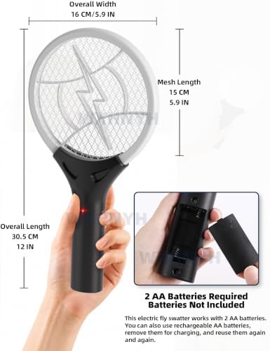 Fly Zapper Mini Electric Fly Swatter, Bug Zapper Racket, Battery Operated — 사진 2