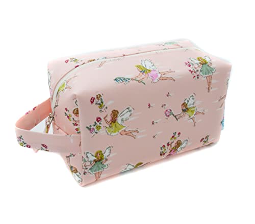 PONETTE - Neceser Infantil en Tejido Rosa Claro con Estampado de Hadas Voladoras Tipo...
