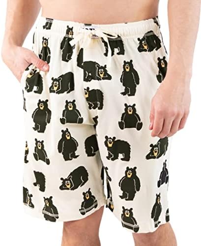Lazy One Pajama Shorts for Men, Men's Separate Bottoms, Cotton Loungewear