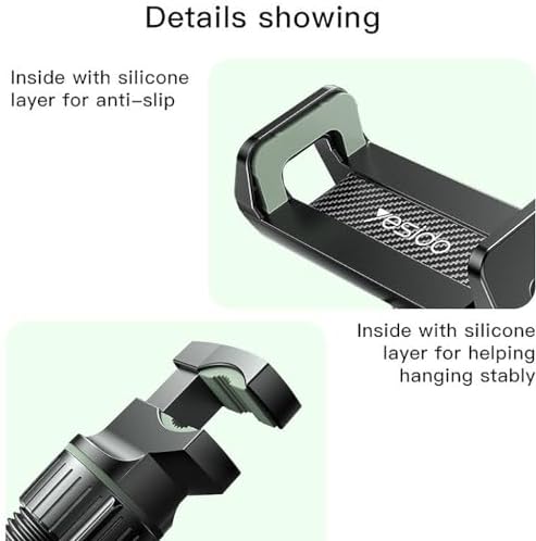 YESIDO Dikiz Aynasına Sabitlenen Ayarlanabilir Araç Tutucu - Siyah - Görsel 7